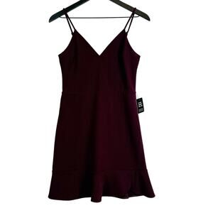 NWT Express Womens Mini Tank Dress Burgundy Red - Size S